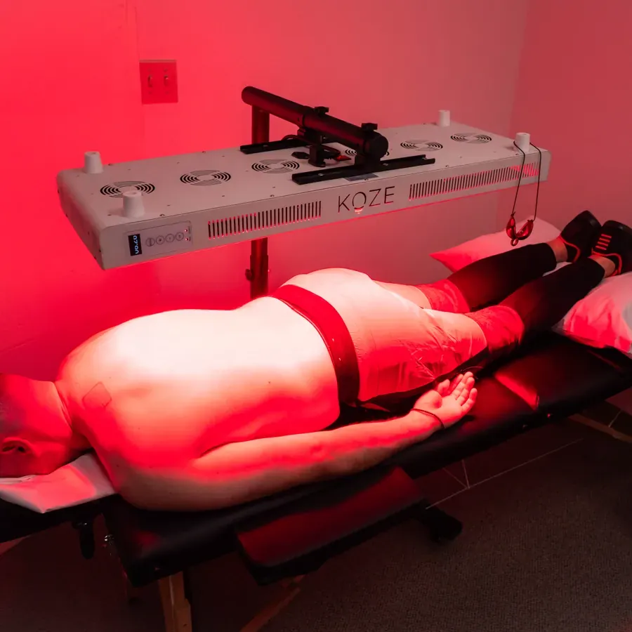 Red light therapy session at Chatsworth Physical Therapy